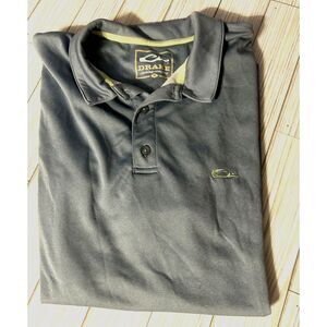 Drake Polo Shirt Mens Blue Short Sleeve‎ Casual Lightweight Travel MEDIUM